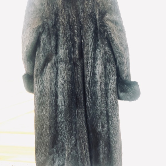 Real Long, extraordinary, fur fox and nutria coat, Size L , like new - Picture 8 of 14